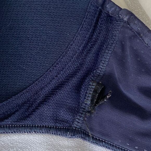 Victoria's Secret Sport Navy Blue Silver Sparkle Glitter Shimmer Strappy Bra - Picture 6 of 16